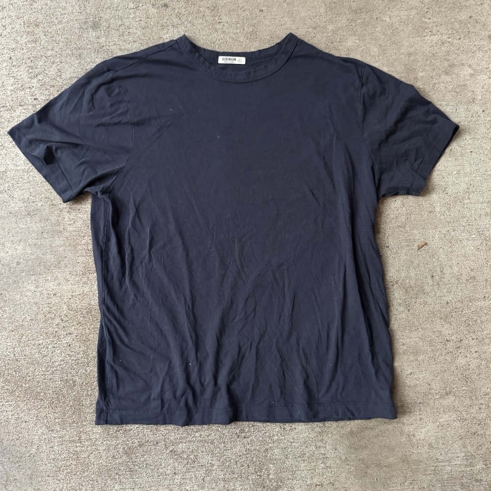 Buck Mason Navy Blue Blank Tee Shirt XL Made in USA
